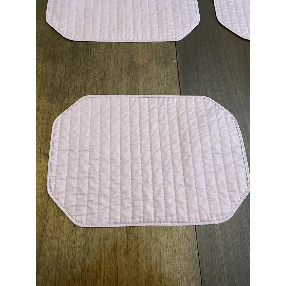 Grandma Core:Vintage 80s -90's Mauve (Pink) quilted Placemats Set Of 4